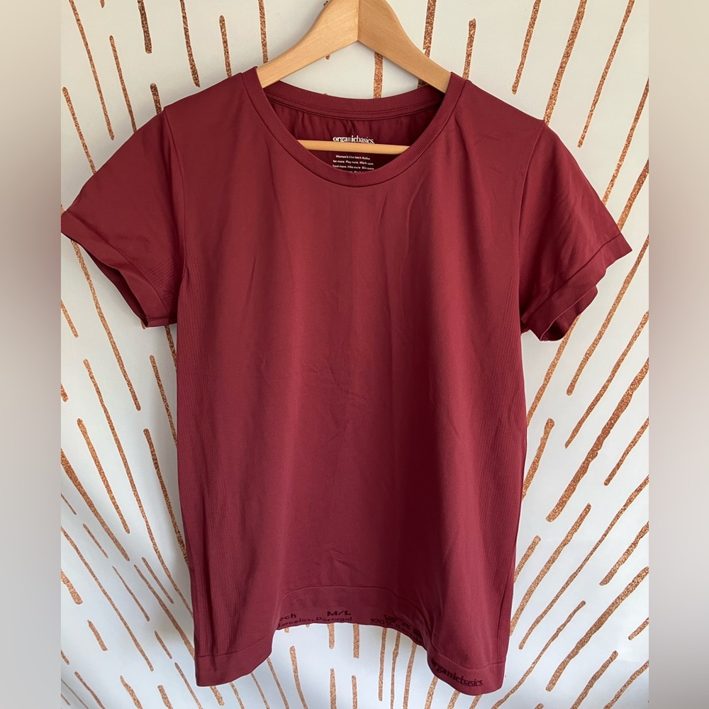 Organic Basics Burgundy Women's Activewear Top